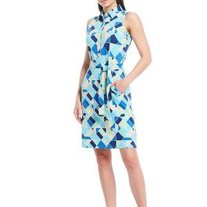 J.McLaughlin - Abstract Diamond Tie Waist Dress